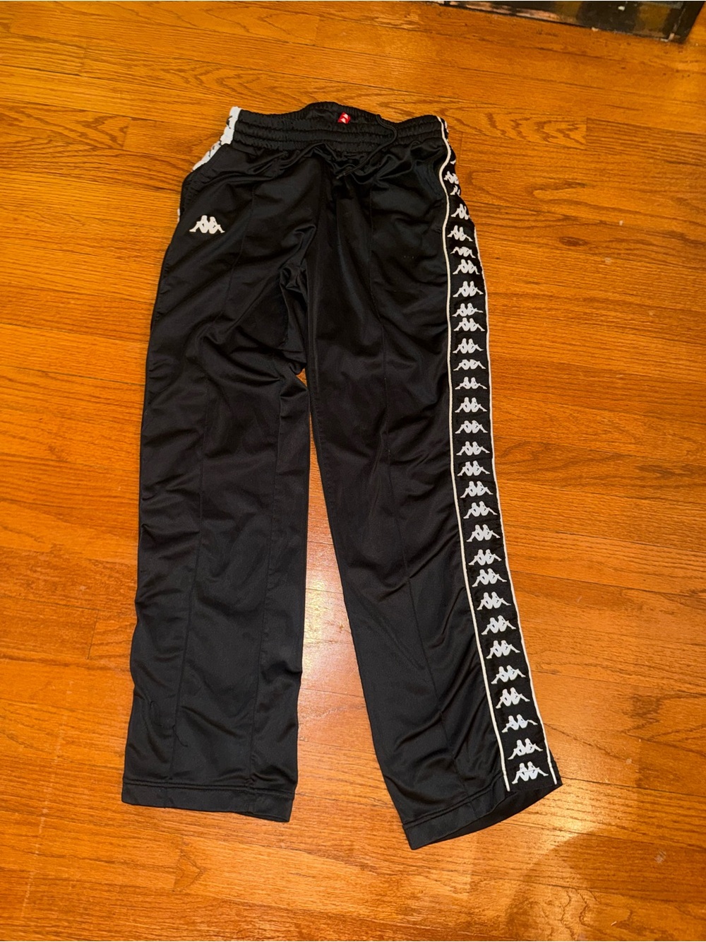 Kappa Men’s Black Track Pants with Logo Tape